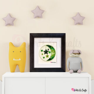 Tranh Giấy Xoắn Trăng Và Sao (MXL) Tranh giấy xoắn 9ArtsCrafts