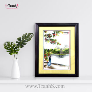 Tranh Thêu Tay Hồ Gươm Tranh cao cấp tranh thêu tay