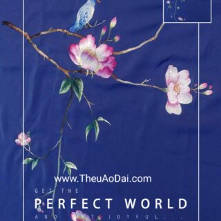 Áo dài thêu tay hoa trà my Áo dài thêu tay áo dài thêu hoa