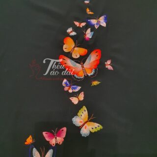 Áo dài thêu tay đàn bươm bướm Áo dài thêu tay áo dài thêu hoa