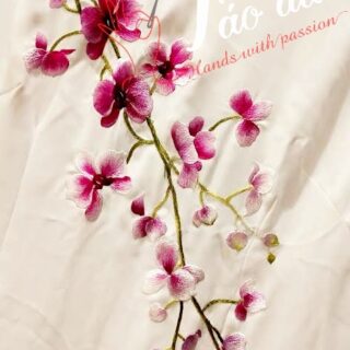 Áo dài cưới thêu hoa lan đẹp Áo dài thêu tay áo dài thêu hoa 4