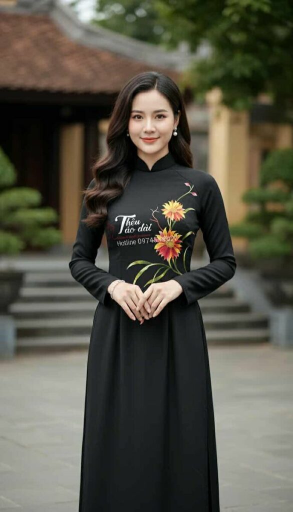 547758909_1176025987698659_6615049570392123874_n-585x1024 Top 7 mẫu áo dài thêu tay thêu hoa hút hồn Thông tin 