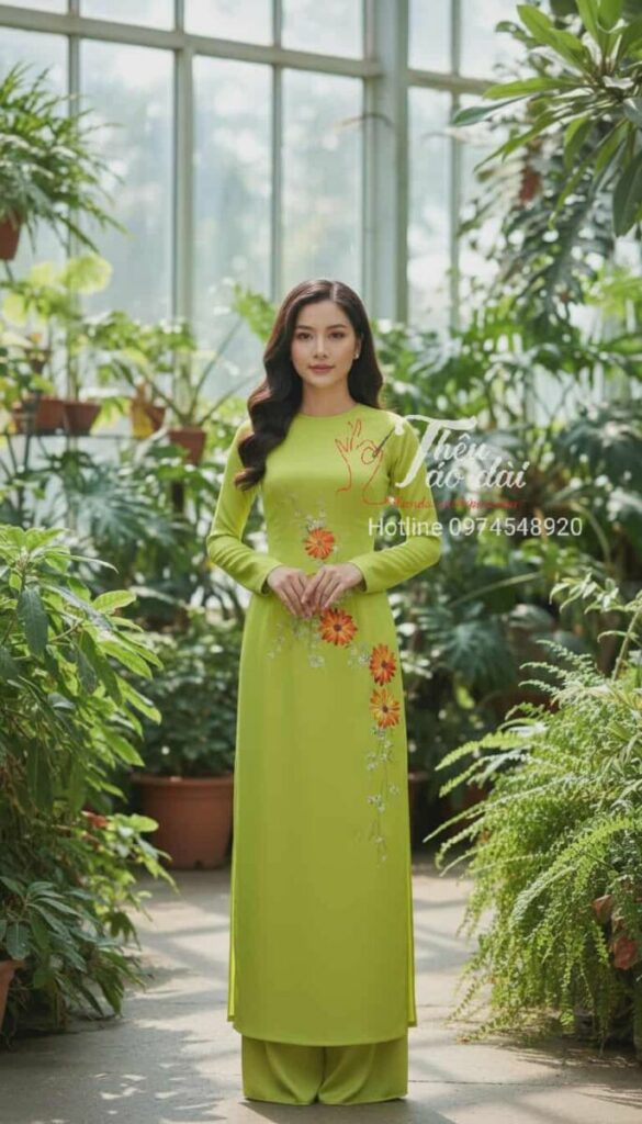 548417892_1307937630826964_4618723683652699656_n-585x1024 Top 7 mẫu áo dài thêu tay thêu hoa hút hồn Thông tin 